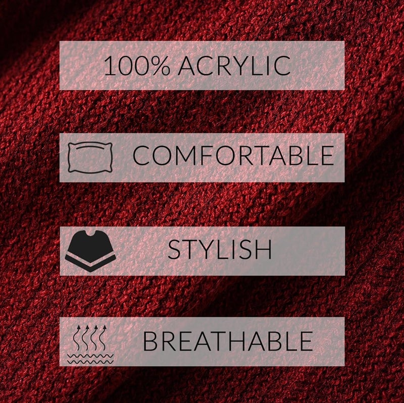 Ferand Shawl Wraps for Women, Cozy Lightweight Poncho Cape with Pockets, Warm for Fall Winter Travel - Image 5